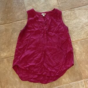 Lucky Brand Sleeveless Fuchsia Blouse